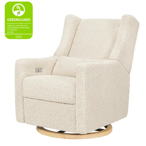 Babyletto Pre-Order Kiwi Electronic Recliner and Swivel Glider in Teddy Loop wit Outlet