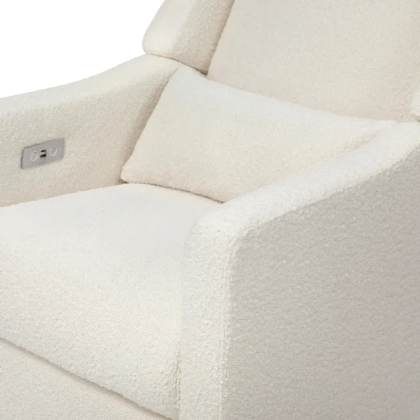 Babyletto Pre-Order Kiwi Electronic Recliner and Swivel Glider in Boucle with US Discount