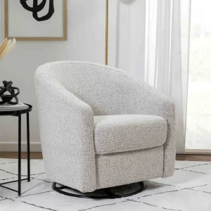 Babyletto Pre-Order Madison Swivel Glider in Boucle - Black White Boucle Hot