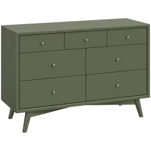 Babyletto Pre-Order Palma 7-Drawer Assembled Double Dresser - Olive Fashion