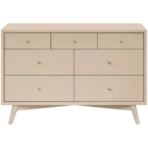 Babyletto Pre-Order Palma 7-Drawer Assembled Double Dresser Exclusive - Taupe Fashion