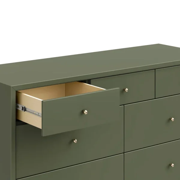 Babyletto Pre-Order Palma 7-Drawer Assembled Double Dresser - Olive Fashion