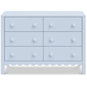 DaVinci Pre-Order Sammy Scallop 6-Drawer Dresser Exclusive - Powder Blue Fashion