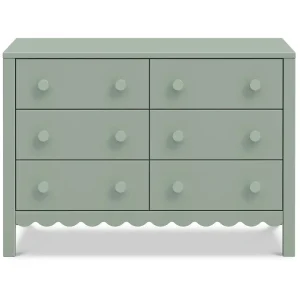 DaVinci Pre-Order Sammy Scallop 6-Drawer Dresser Exclusive - Light Sage Online