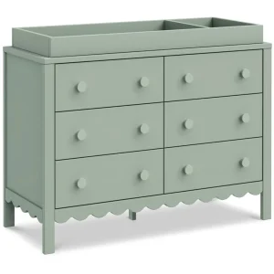 DaVinci Pre-Order Sammy Scallop 6-Drawer Dresser Exclusive - Light Sage Online