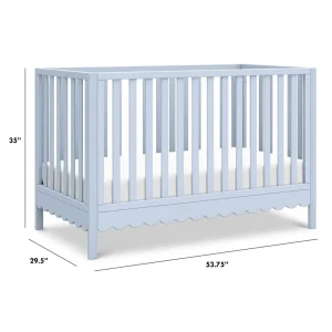 DaVinci Pre-Order Sammy Scallop 4-in-1 Convertible Crib - Powder Blue Discount