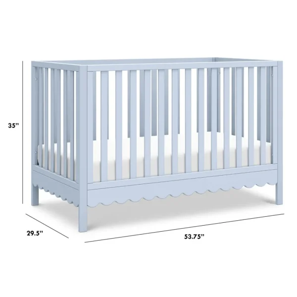 DaVinci Pre-Order Sammy Scallop 4-in-1 Convertible Crib - Powder Blue Discount