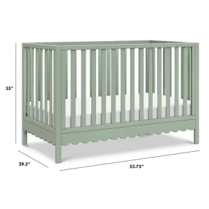 DaVinci Pre-Order Sammy Scallop 4-in-1 Convertible Crib -Light Sage Clearance