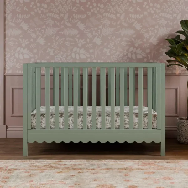 DaVinci Pre-Order Sammy Scallop 4-in-1 Convertible Crib -Light Sage Clearance