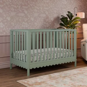 DaVinci Pre-Order Sammy Scallop 4-in-1 Convertible Crib -Light Sage Clearance