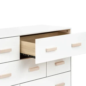 Babyletto Pre-Order Scoot 6-Drawer Dresser - White/Washed Natural Fashion