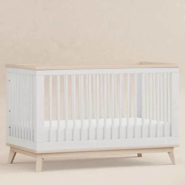 Babyletto Pre-Order Scoot 3-in-1 Convertible Crib - White/Washed Natural New