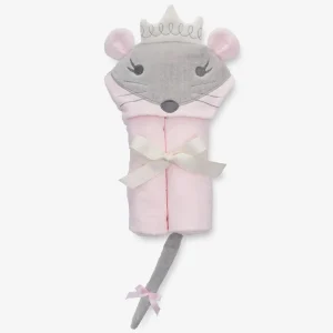 Elegant Baby Princess Mousie Hooded Baby Bath Wrap New