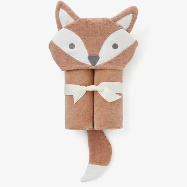 Elegant Baby Rust Fox Hooded Baby Bath Wrap Fashion