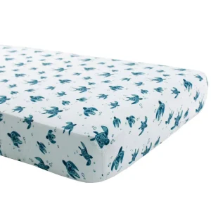 Bebe au Lait Sea Turtles Oh So Soft Muslin Crib Sheet Sale