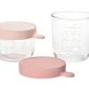 Beaba Set of 2 Glass Portions Jars - Pink/OldPink Best