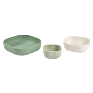 Beaba Silicone 3 Piece Nesting Bowl Set - Sage Online