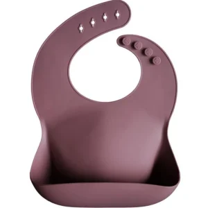 Mushie Silicone Baby Bib - Dusty Rose New