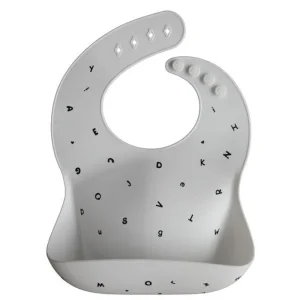 Mushie Silicone Baby Bib - Letters White Online