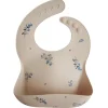 Mushie Silicone Baby Bib - Lilac Flowers New