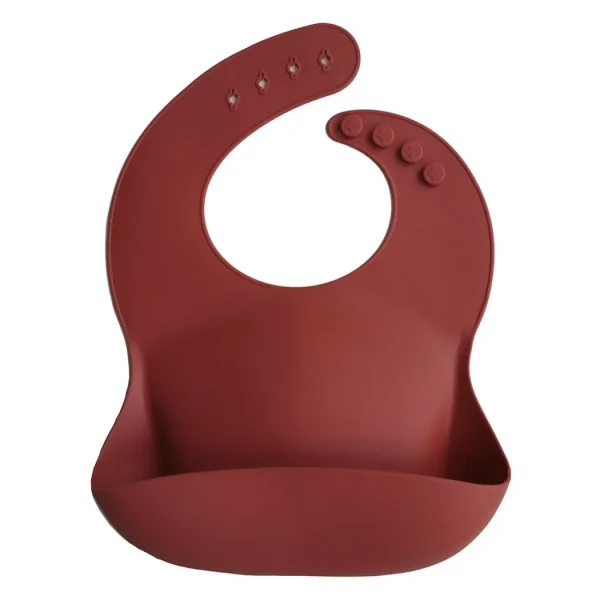 Mushie Silicone Baby Bib - Raw Sienna Online