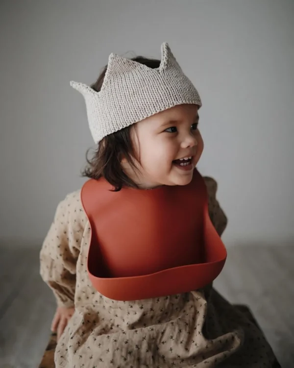 Mushie Silicone Baby Bib - Raw Sienna Online