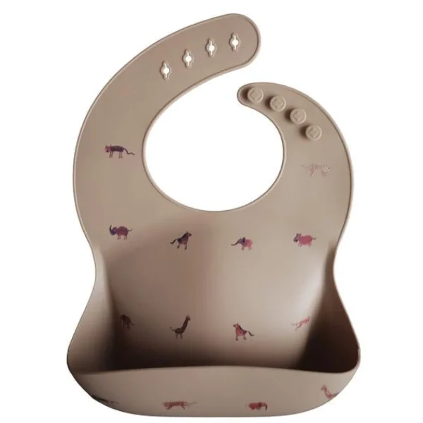 Mushie Silicone Baby Bib - Safari Tan Sale