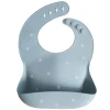 Mushie Silicone Baby Bib - White Daisy Fashion