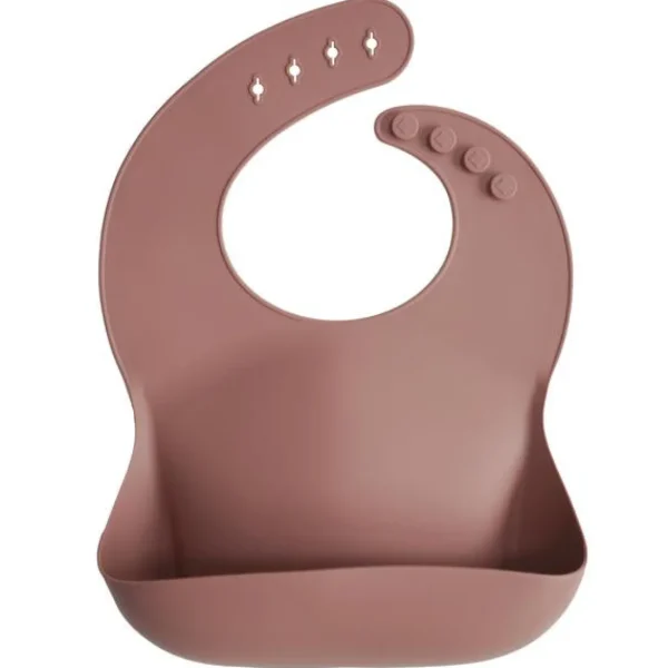 Mushie Silicone Baby Bib - Woodchuck Clearance