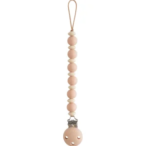 Mushie Silicone Pacifier Clip | Luna - Blush New