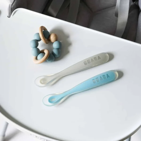 Beaba Silicone Spoon 1st Age 2pcs Set - Windy Blue Outlet