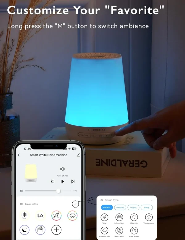 Momcozy Smart Baby Sound Machine - App Remote Control New