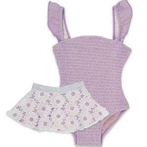 Shade Critters Smocked Ruffle Sleeve w/ Daisy Tutu - Lilac Daisy Sale