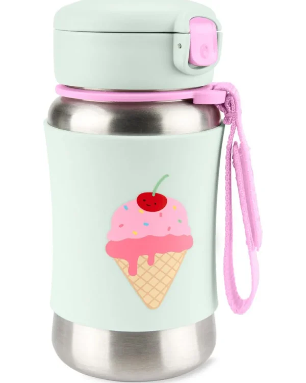 Skip Hop Spark Style Stainless Steel Straw Bottle - Ice Cream New