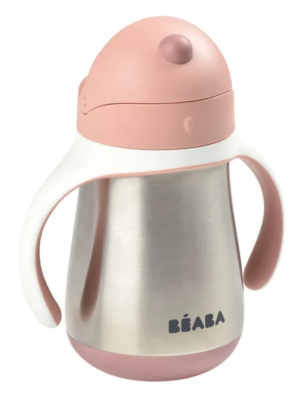 Beaba Stainless Steel Straw Cup - Pink Online