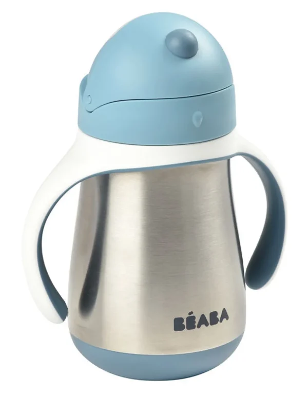 Beaba Stainless Steel Straw Cup - Blue Sale