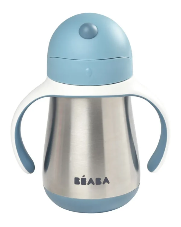 Beaba Stainless Steel Straw Cup - Blue Sale