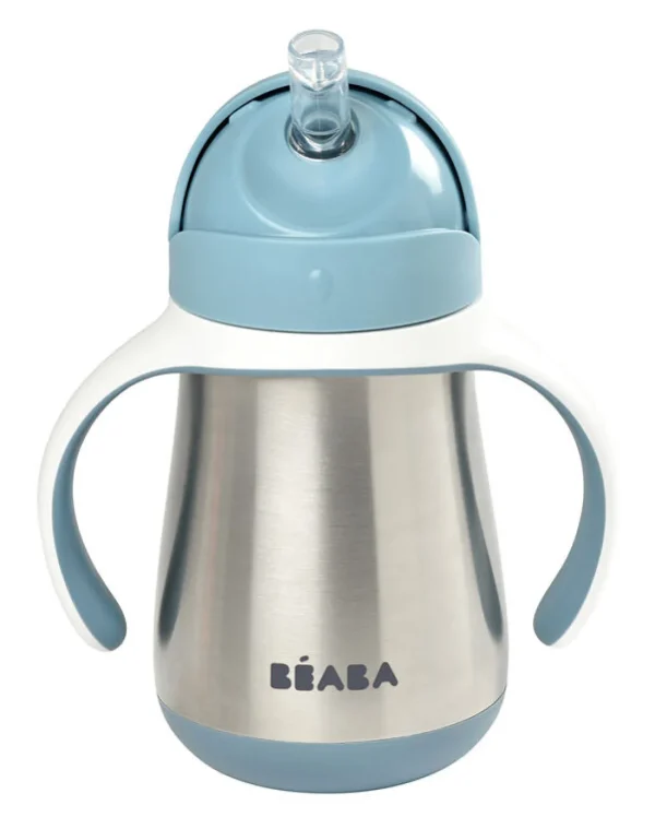 Beaba Stainless Steel Straw Cup - Blue Sale