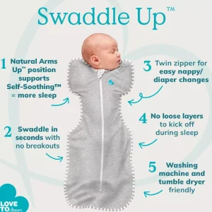 Love to Dream Swaddle Up™ 1.0 TOG Circus White - Designer Collection - NEWBORN New