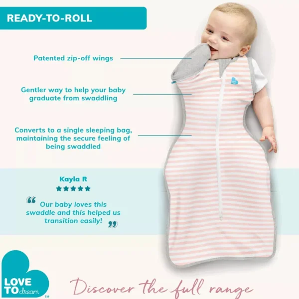 Love to Dream Swaddle Up™ Transition Bag Lite 0.2 TOG Gray You Are My - MEDIUM Best