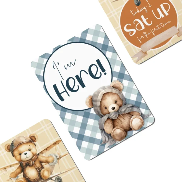 Twinkle u0026 Giraffe Teddy Bear Baby Milestone Cards - Set of 30 Clearance