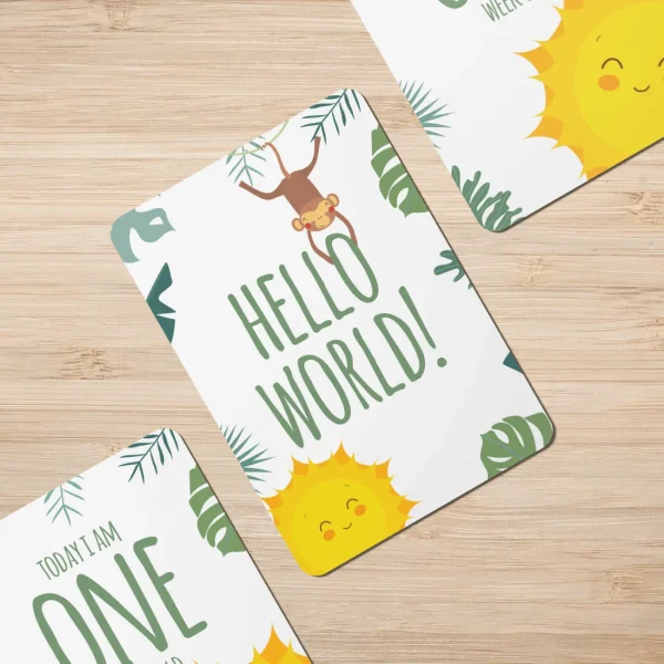 Twinkle u0026 Giraffe Twinkle Safari Baby Milestone Cards - Set of 25 Discount