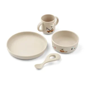 Liewood Vivi Silicone Tableware Set - Vehicles Discount