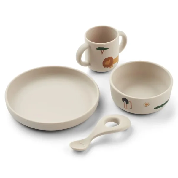 Liewood Vivi Silicone Tableware Set - Safari Sale