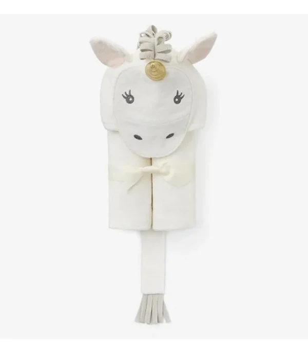 Elegant Baby White Unicorn Hooded Baby Bath Wrap Sale