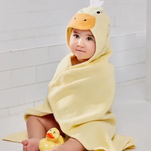 Elegant Baby Yellow Duckie Hooded Baby Bath Wrap Clearance