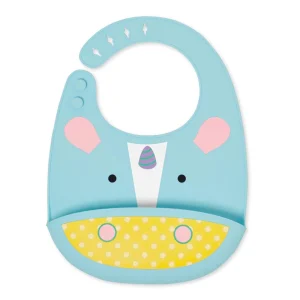 Skip Hop Zoo Fold & Go Silicone Bib - Unicorn New