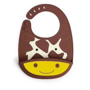 Skip Hop Zoo Fold & Go Silicone Bib - Giraffe Discount