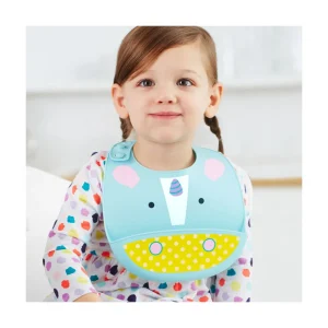 Skip Hop Zoo Fold & Go Silicone Bib - Unicorn New