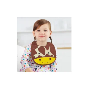 Skip Hop Zoo Fold & Go Silicone Bib - Giraffe Discount